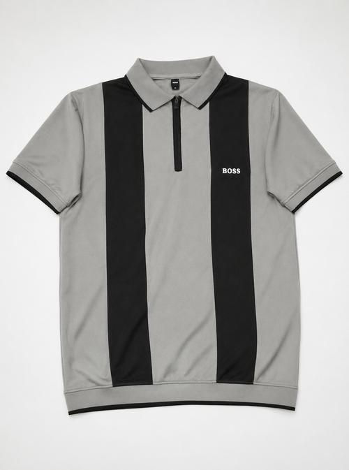 Gray Old Money Polo
