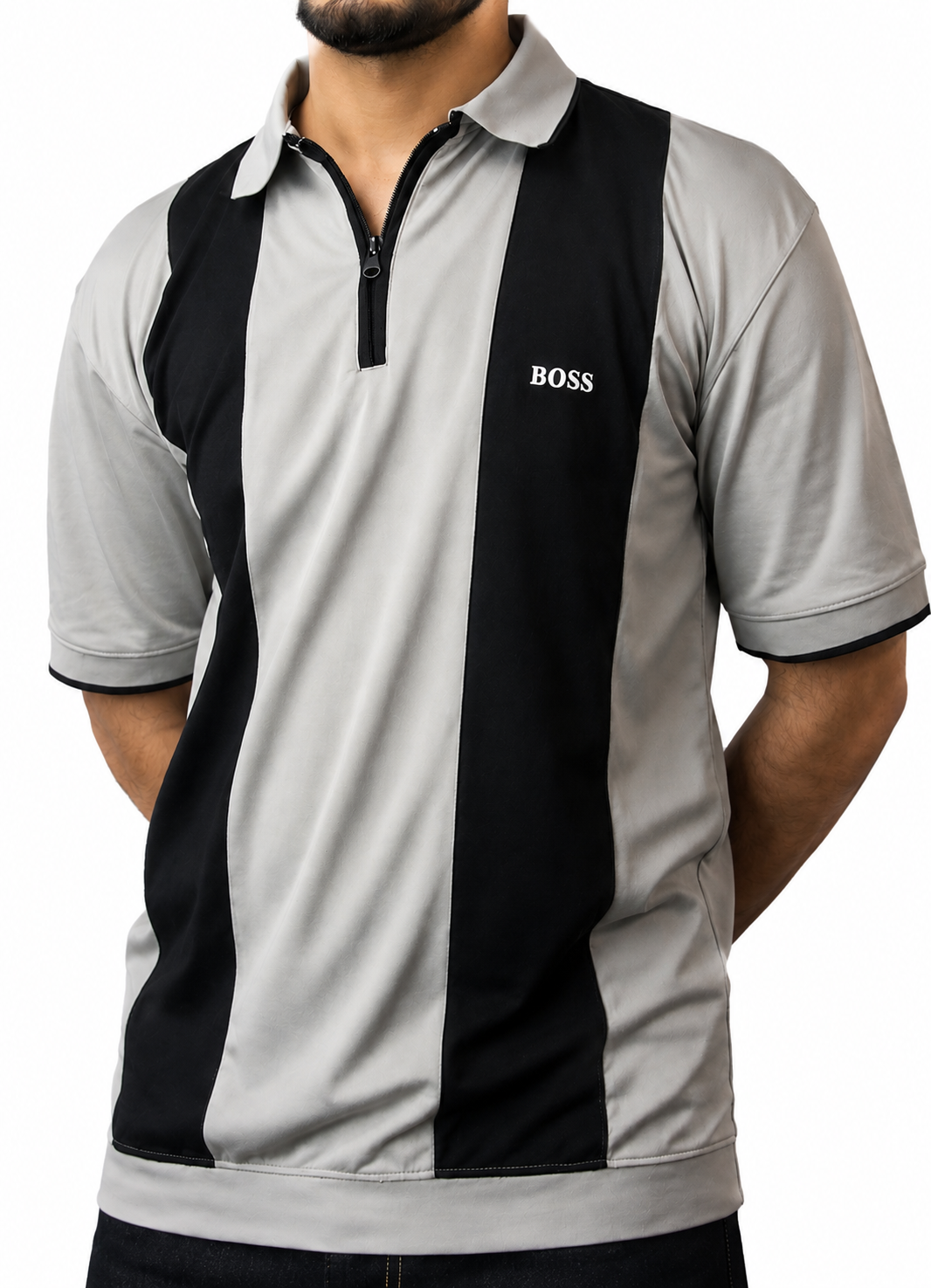 Gray Old Money Polo